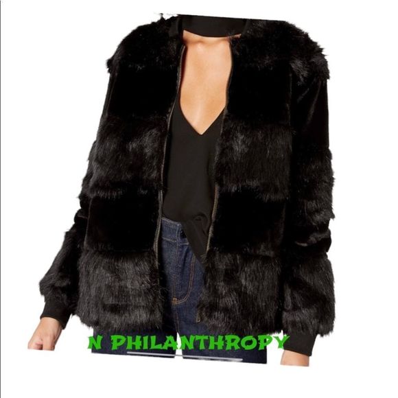 n:PHILANTHROPY Jackets & Blazers - 60% OFF UEC n: Philanthropy Harlan Faux Fur Jacket Long Sleeve MSRP $398